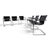 1970s Visitor Chairs in Leather and Chrome by Mart Stam and Marcel Breuer for Matteo Grassi, 1970, Set of 6 For Sale - Image 5 of 18