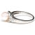 Contemporary 14KW Cultured Akoya Pearl & Diamond Ring, size 6.75 For Sale - Image 3 of 5