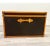 Late 20th Century Ralph Lauren Home Oxford Espresso Canvas & Saddle Leather Luggage Trunk Coffee Table For Sale - Image 9 of 10