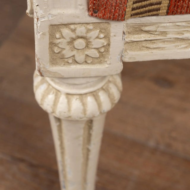 19th Century Swedish Gustavian White Backless Bench Settee For Sale - Image 11 of 12