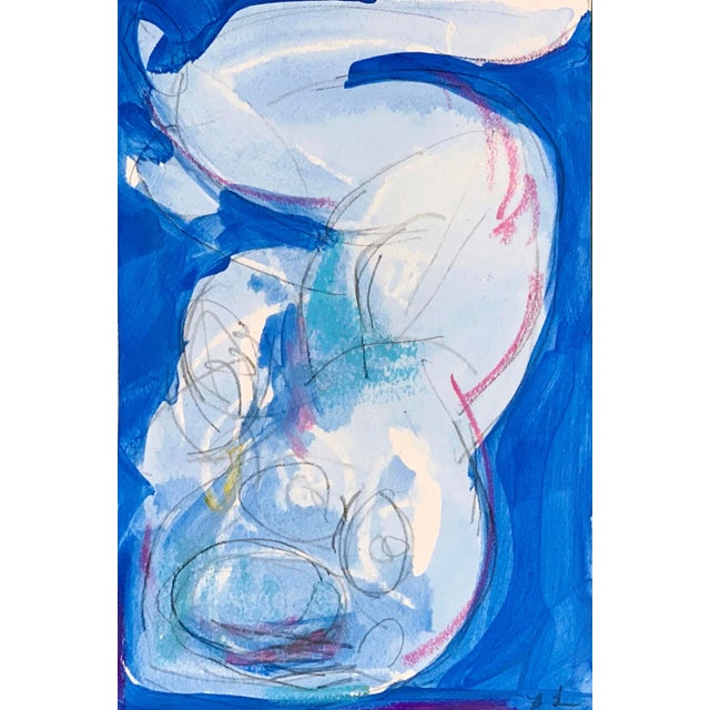Enfold I, Female Figure Upside Down, 9 by 6" For Sale