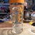 Vintage German glass beer stein featuring a colorful map graphic of the Rhine River (Der Rhein) landmarks. The beer glass...