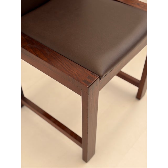 Vintage Wooden and Skai Chairs, 1960s, Set of 6 For Sale - Image 17 of 18