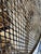 Mid 20th Century Round Wrought Iron Table W/Umbrella Hole Mesh Top Salterini Woodard Style Outdoor For Sale - Image 10 of 11