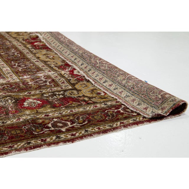 1900s Blue Antique Persian Mahal Wool Rug With Allover Pattern For Sale - Image 4 of 12