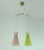 Hanging Lights with Colored Glass Shades, 1950s For Sale - Image 10 of 10