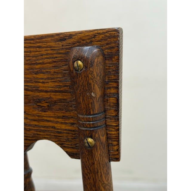 Set of Six Oak Dining Chairs For Sale - Image 9 of 10