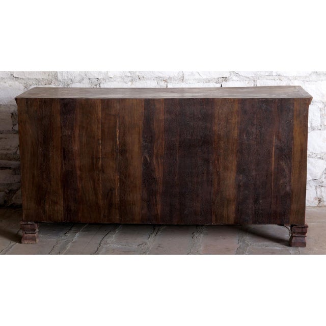 Antique Ornate Carved 4-Door Sideboard | Vintage Wood Buffet Credenza For Sale In Orlando - Image 6 of 7
