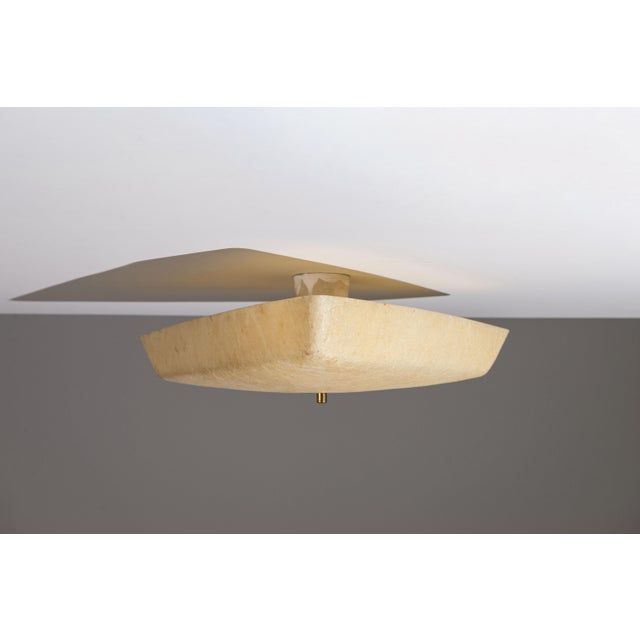 Triangular Fiberglass Ceiling Lamp, 1960s For Sale - Image 6 of 11