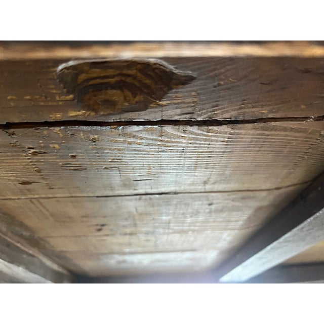 19th C French Louis 16th Three Drawer Bureau Plat Desk With Brass Trim For Sale - Image 12 of 12