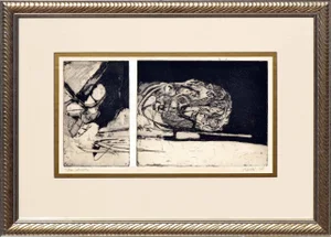 Barbara Mann "The Shelter" Pen and Ink on Paper 1963