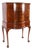 Antique Burr Walnut Revolving Dry Bar Cabinet, 1920s For Sale