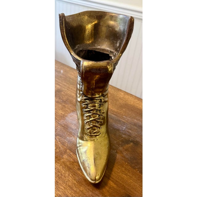 Mid 20th Century Brass Ladies High Heel Shoe For Sale - Image 6 of 9