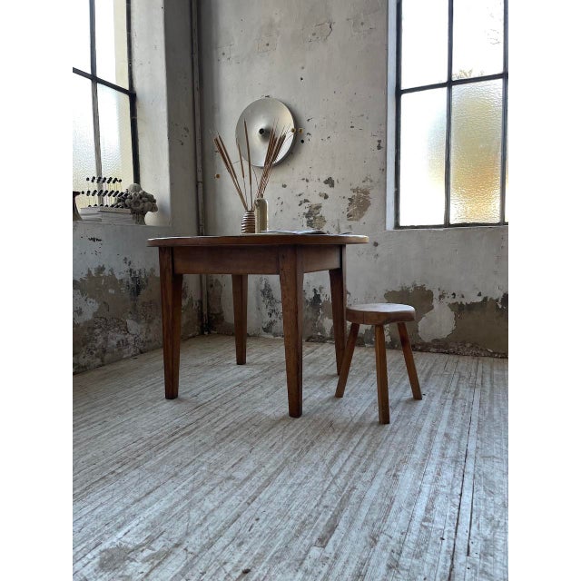 1950s Round Oak Table, 1950s For Sale - Image 5 of 18