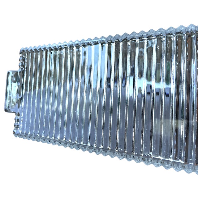 Transparent Mid 20th Century Mid 20th Century Indiana Glass "Colony Park" Ribbed Pressed Glass Relish Tray With Four Inserts For Sale - Image 8 of 14