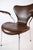 Set of Dark Brown Leather Model 3207 Dining Chairs attributed to Arne Jacobsen for Fritz Hansen, 1980s For Sale - Image 9 of 14