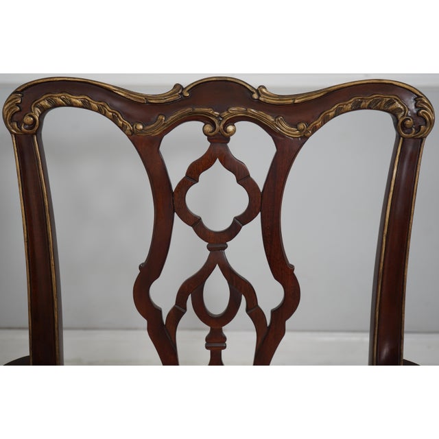 Set of 8 Henkel Harris Model 115 Mahogany Dining Room Chairs For Sale - Image 12 of 18