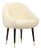 Niemeyer Dining Chair in Dark Oak with Brass and White Bouclé from Insidherland For Sale