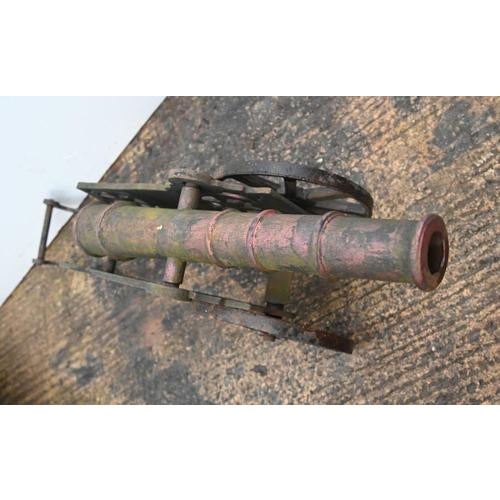 Vintage English Cast Iron Garden Cannon For Sale - Image 9 of 10