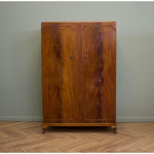 Vintage Burr Walnut Wardrobe, 1950s For Sale - Image 3 of 10