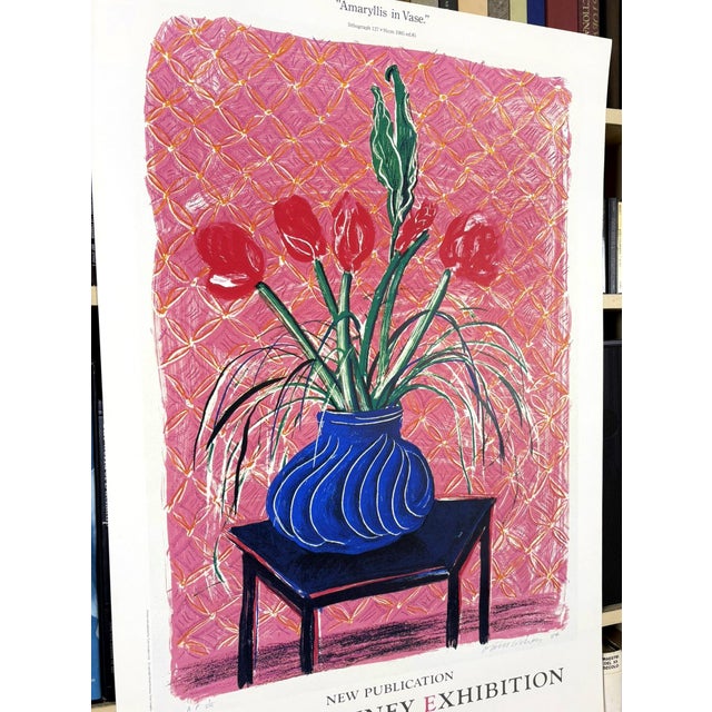 Paper David Hockney Amaryllis in Vase Original 1985 Exhibition Poster by Tyler Graphics For Sale - Image 7 of 11