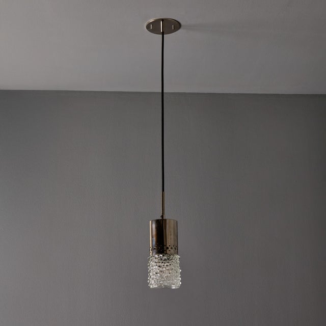 Pair of 1960s Chrome Metal and Bubble Glass Pendants by Helena Tynell For Sale - Image 18 of 18