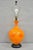 Vintage Mid Century Modern Orange Lava Glazed Bulbous Ceramic Pottery Table Lamp For Sale - Image 12 of 12
