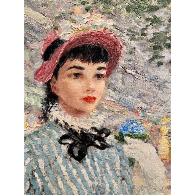 Charles Vignon - Young Parisian Beauty in a Pink Hat For Sale - Image 4 of 12