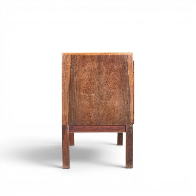 Mogens Kold Møbelfabrik Arne Hovmand-Olsen for Mogens Kold Møbelfabrik Mid Century Danish Rosewood Credenza and Bar Hutch For Sale - Image 4 of 12