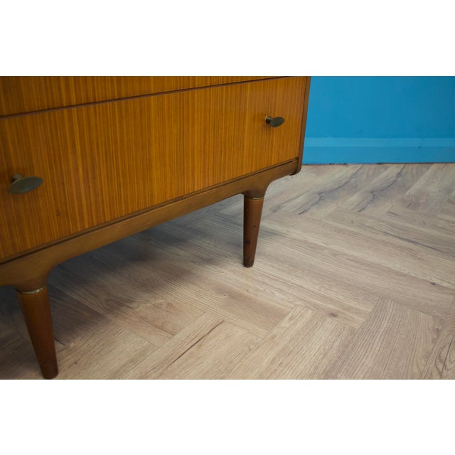 Wood Mid-Century Teak & Walnut Chest of Drawers from Wrighton, 1970s For Sale - Image 7 of 9