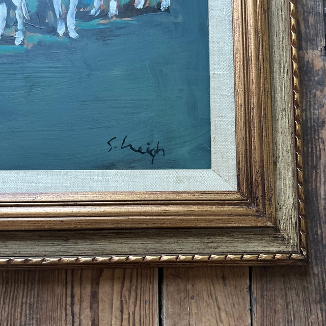 Contemporary Contemporary Original Painting by Stephen Heigh “Early Morning Hounds Gather” For Sale - Image 3 of 5