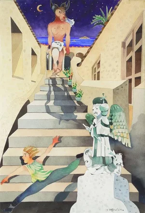 'Minotaur Descending' by Vanessa Stafford, 1991; California Contemporary Woman Artist