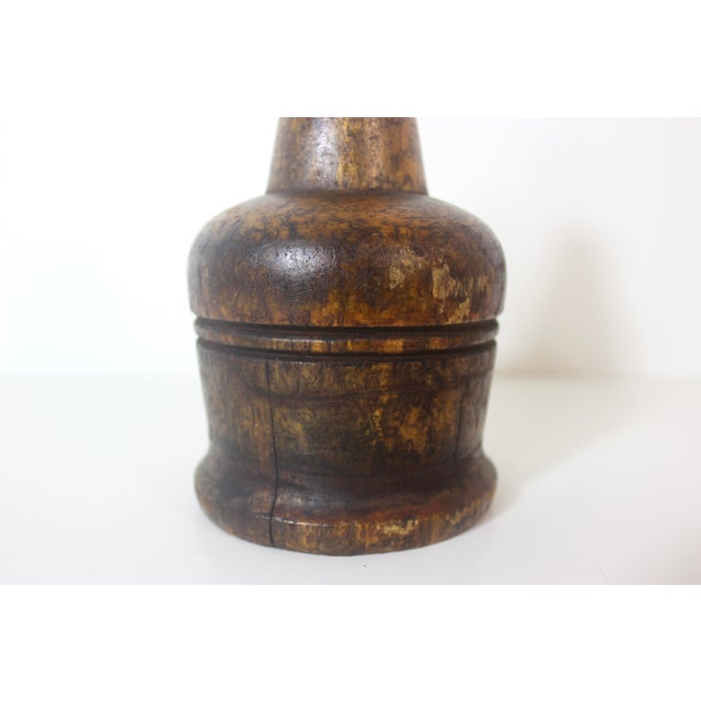 Early 20th Century Antique Wood Kitchen Funnel With Patina For Sale - Image 5 of 9