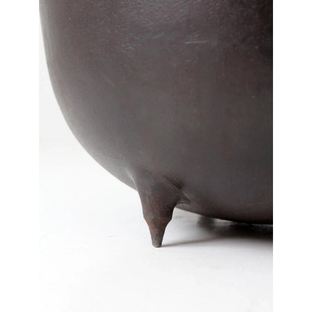 19th Century Antique 15 Gallon Cast Iron Cauldron For Sale - Image 5 of 12
