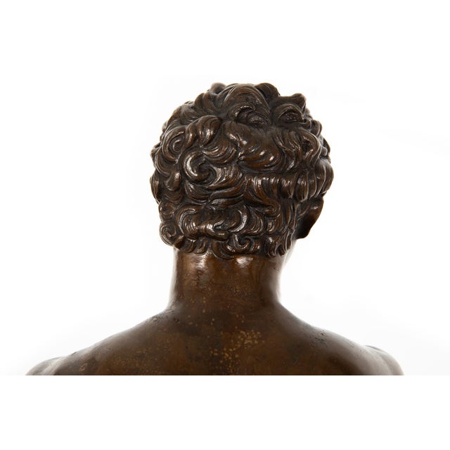 Grand Tour 19th Century Italian Bronze Sculpture Ludovisi Mars After Antique For Sale - Image 15 of 17