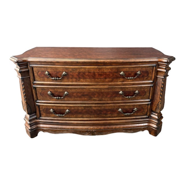 Michael Amini Windsor Court Three Drawer Low Dresser For Sale