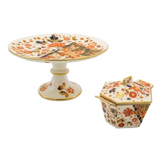 1890s Victorian Antique Decorative Cake Stand, Sugar Bowl, English, Afternoon Tea For Sale