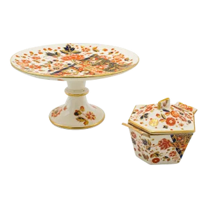 1890s Victorian Antique Decorative Cake Stand, Sugar Bowl, English, Afternoon Tea