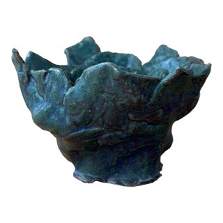 Hand Built Ceramic Cabbage Flower For Sale