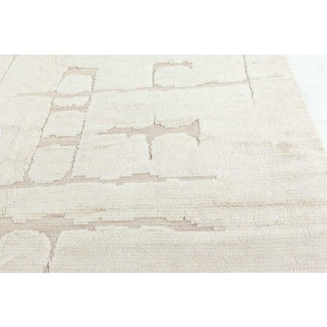 Modern Moroccan High-Low Wool Rug with Geometric Design by Doris Leslie Blau For Sale - Image 4 of 8