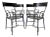 Set of Four Hollywood Regency / Neoclassical Style Wrought Iron Garden Dining Chairs by Arhaus For Sale