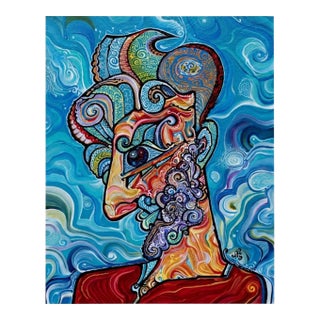 Alexander Arshansky Cubist Painting "Devoted Lover" For Sale