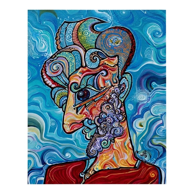 Alexander Arshansky Cubist Painting "Devoted Lover" For Sale