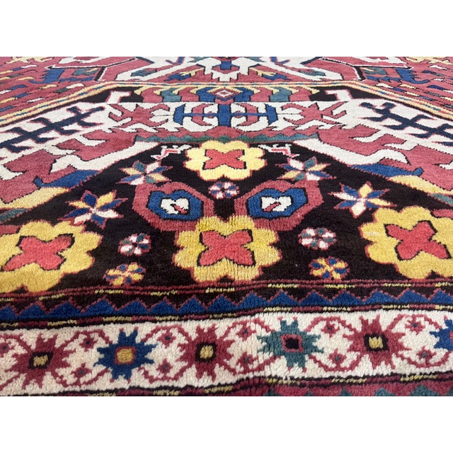 Textile Fine Antique Kazak Wool Rug 4'9" X 7’2" For Sale - Image 7 of 8