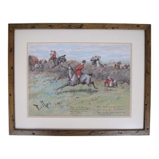 Party on the Roan Fox Hunt Scene Watercolour by George Finch Mason For Sale
