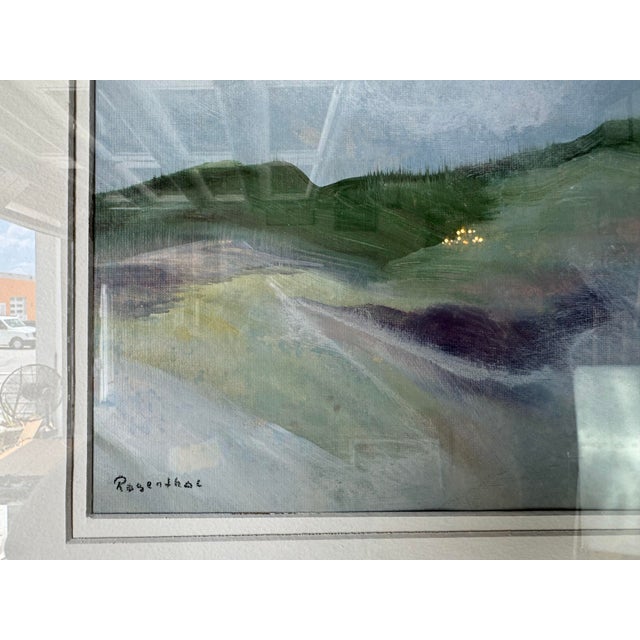 1980's Rosenthal Expressionist Style Landscape Painting, Framed For Sale - Image 9 of 12