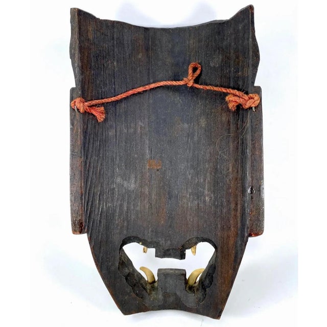 Japanese Vintage Japanese Noh Theater Mask of Kanawa Character For Sale - Image 3 of 7