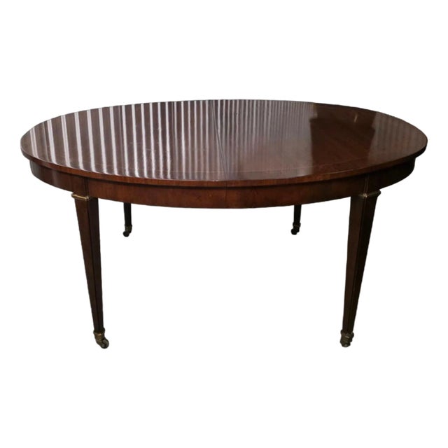 Vintage Baker Furniture Oval Dining Table For Sale