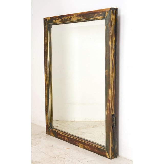 Traditional Handcrafted Copper Bevel Art Wall Mirror For Sale - Image 3 of 7