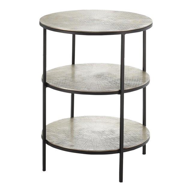 Currey & Company Cane Accent Table For Sale